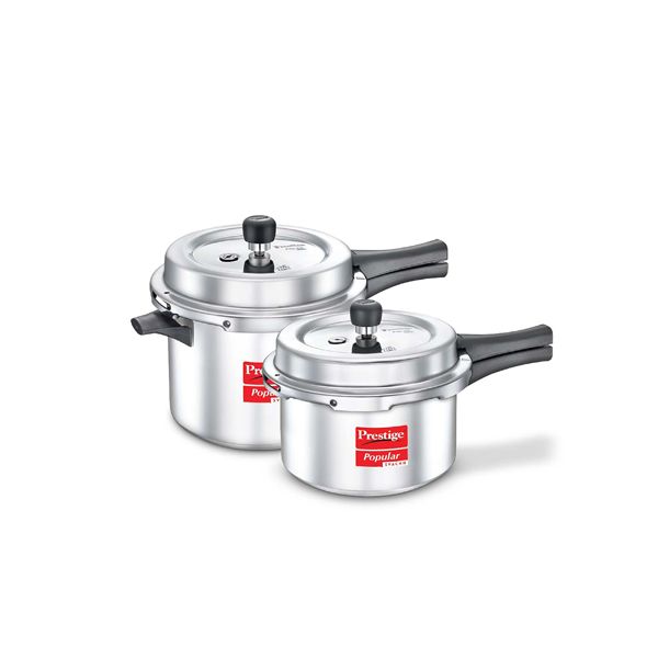 PRESTIGE COOKER COMBO POPULAR SVACHH SS  5+3 LTR BODY 2 LID