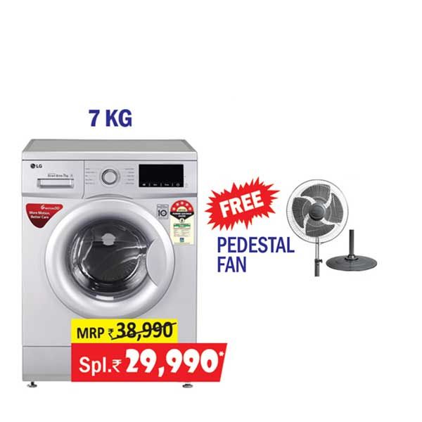 FRONT LOAD WASHING MACHINE 7KG + FREE PEDESTAL FAN